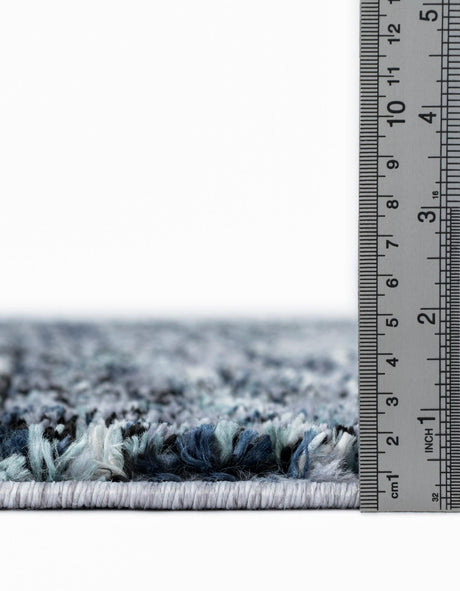 Blue and Gray 3' 1 x 3' 1 Tucson Round Area Rug 100% Polyester Unique Modern Carpet for Dining Rooms, Living Room, Bedrooms, Office Space for Sale at Rug Engine
