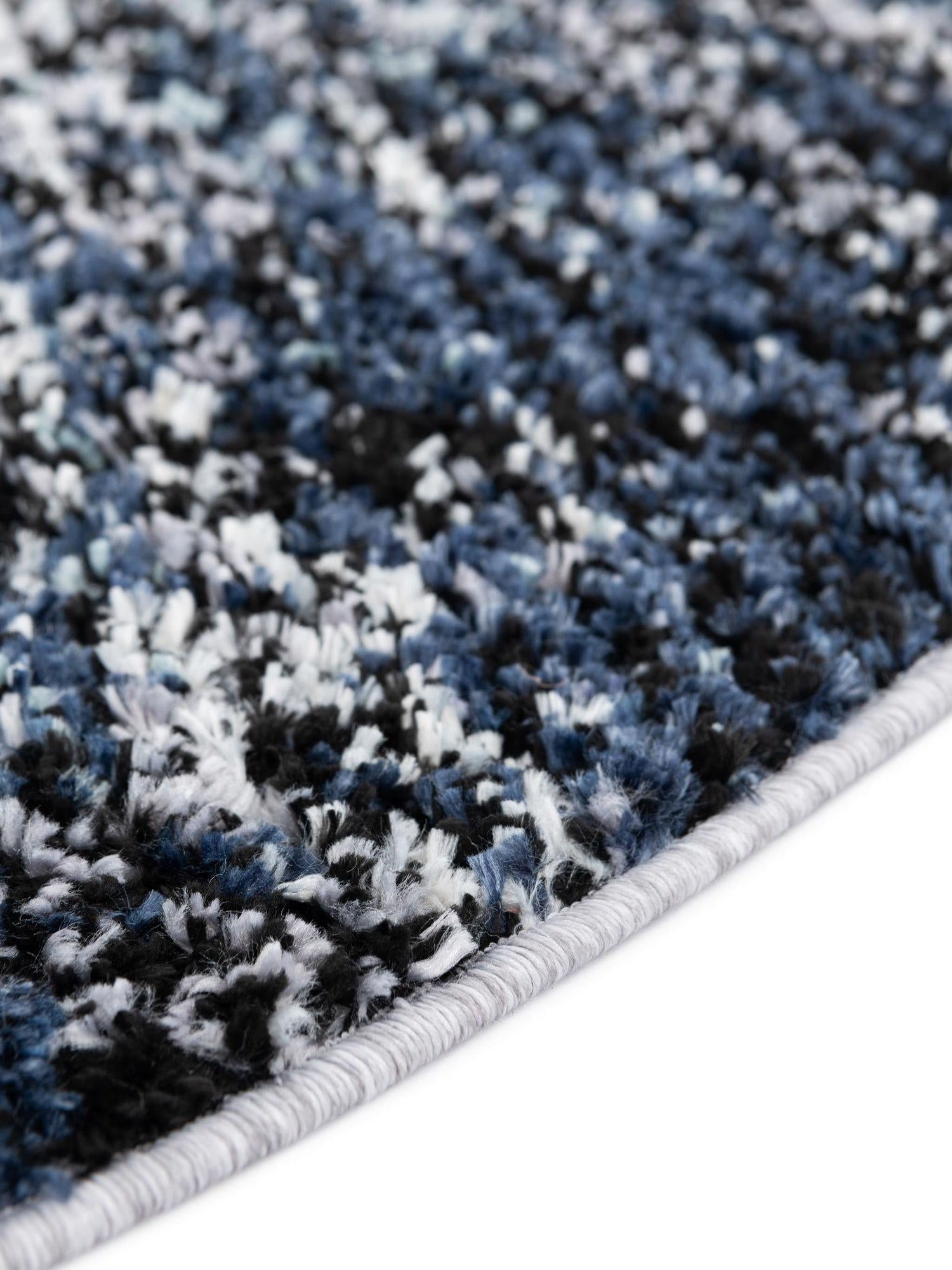 Blue and Gray 7' 10 x 7' 10 Tucson Round Area Rug 100% Polyester Unique Modern Carpet for Dining Rooms, Living Room, Bedrooms, Office Space for Sale at Rug Engine