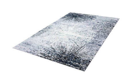 Blue and Gray 5' 3 x 8' Tucson Rectangle Area Rug 100% Polyester Unique Modern Carpet for Dining Rooms, Living Room, Bedrooms, Office Space for Sale at Rug Engine