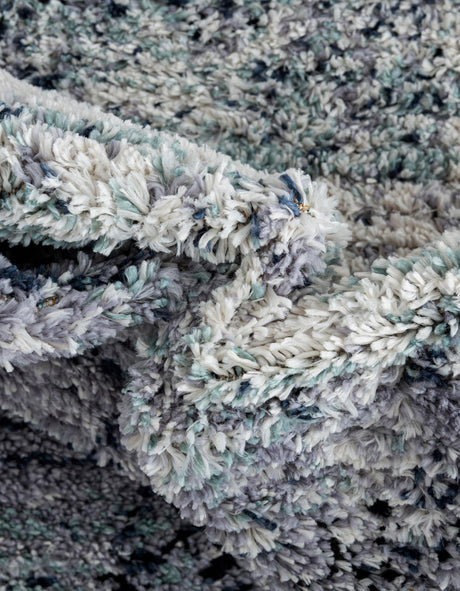 Blue and Gray 2' x 3' 1 Tucson Rectangle Area Rug 100% Polyester Unique Modern Carpet for Dining Rooms, Living Room, Bedrooms, Office Space for Sale at Rug Engine