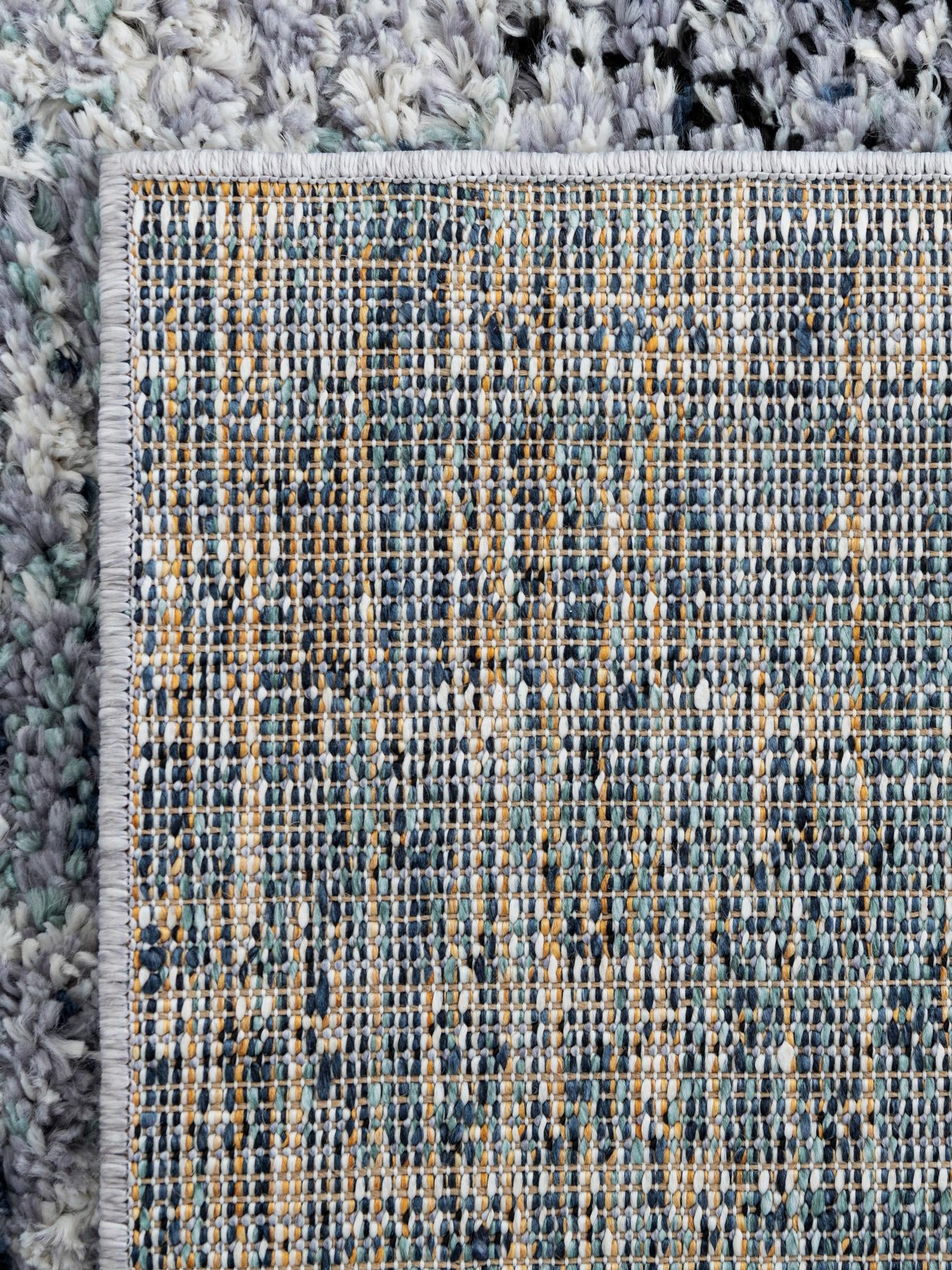 Blue and Gray 9' x 12' Tucson Rectangle Area Rug 100% Polyester Unique Modern Carpet for Dining Rooms, Living Room, Bedrooms, Office Space for Sale at Rug Engine