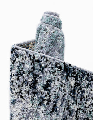 Blue and Gray 7' 10 x 10' Tucson Rectangle Area Rug 100% Polyester Unique Modern Carpet for Dining Rooms, Living Room, Bedrooms, Office Space for Sale at Rug Engine