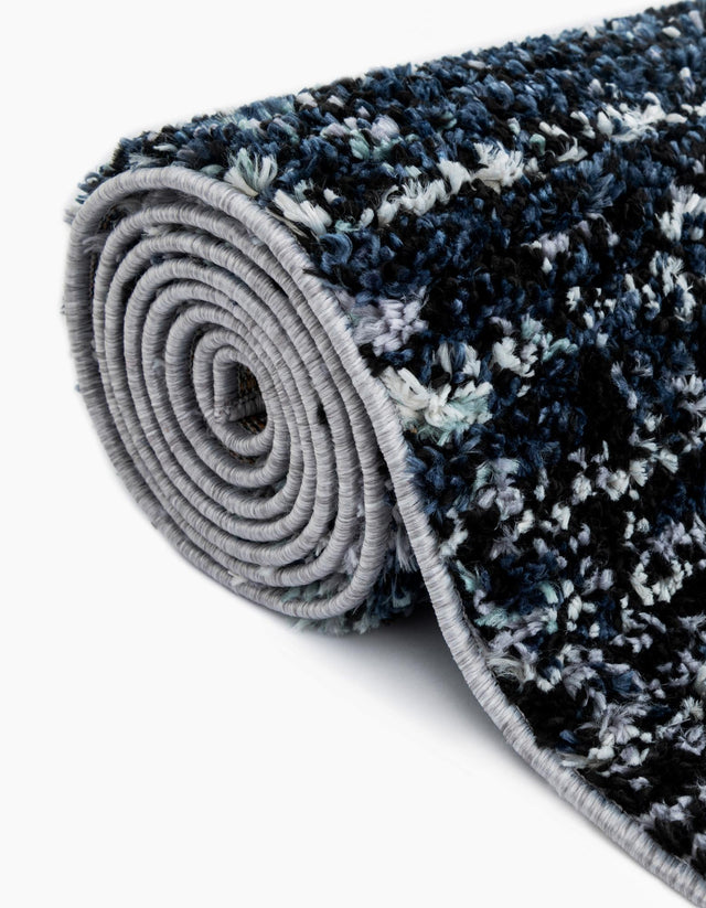 Blue and Gray 5' 3 x 8' Tucson Rectangle Area Rug 100% Polyester Unique Modern Carpet for Dining Rooms, Living Room, Bedrooms, Office Space for Sale at Rug Engine