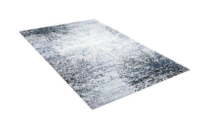 Blue and Gray 5' 3 x 8' Tucson Rectangle Area Rug 100% Polyester Unique Modern Carpet for Dining Rooms, Living Room, Bedrooms, Office Space for Sale at Rug Engine