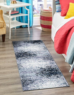 Blue and Gray 2' x 6' 1 Tucson Runner Area Rug 100% Polyester Unique Modern Carpet for Dining Rooms, Living Room, Bedrooms, Office Space for Sale at Rug Engine