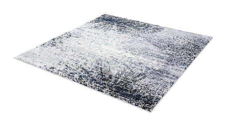 Blue and Gray 6' 1 x 6' 1 Tucson Square Area Rug 100% Polyester Unique Modern Carpet for Dining Rooms, Living Room, Bedrooms, Office Space for Sale at Rug Engine