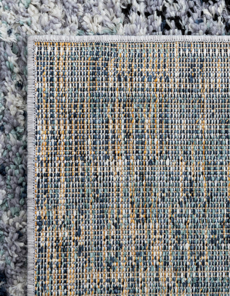 Blue and Gray 6' 1 x 6' 1 Tucson Square Area Rug 100% Polyester Unique Modern Carpet for Dining Rooms, Living Room, Bedrooms, Office Space for Sale at Rug Engine