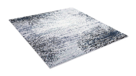 Blue and Gray 6' 1 x 6' 1 Tucson Square Area Rug 100% Polyester Unique Modern Carpet for Dining Rooms, Living Room, Bedrooms, Office Space for Sale at Rug Engine