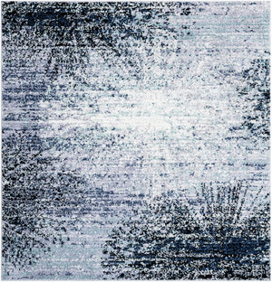 Blue and Gray 6' 1 x 6' 1 Tucson Square Area Rug 100% Polyester Unique Modern Carpet for Dining Rooms, Living Room, Bedrooms, Office Space for Sale at Rug Engine