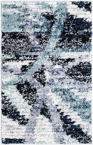 Gray and Ivory 2' x 3' 1 Tucson Rectangle Area Rug 100% Polyester Unique Modern Carpet for Dining Rooms, Living Room, Bedrooms, Office Space for Sale at Rug Engine