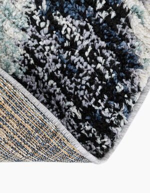 Gray and Ivory 5' 3 x 5' 3 Tucson Round Area Rug 100% Polyester Unique Modern Carpet for Dining Rooms, Living Room, Bedrooms, Office Space for Sale at Rug Engine
