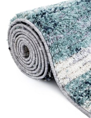 Gray and Ivory 7' 10 x 7' 10 Tucson Round Area Rug 100% Polyester Unique Modern Carpet for Dining Rooms, Living Room, Bedrooms, Office Space for Sale at Rug Engine