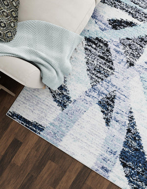 Gray and Ivory 2' x 3' 1 Tucson Rectangle Area Rug 100% Polyester Unique Modern Carpet for Dining Rooms, Living Room, Bedrooms, Office Space for Sale at Rug Engine