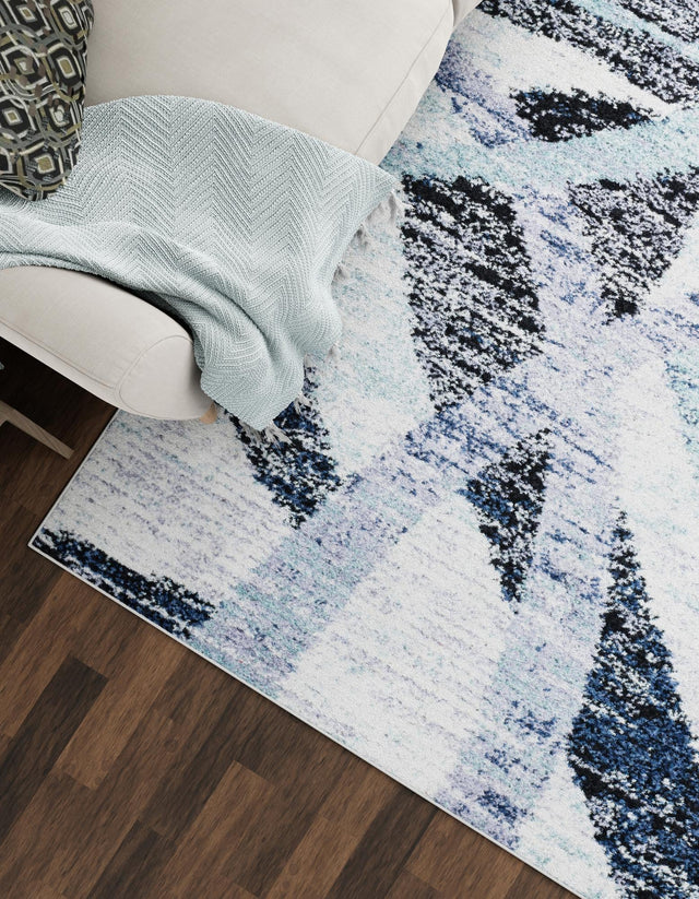 Gray and Ivory 2' x 3' 1 Tucson Rectangle Area Rug 100% Polyester Unique Modern Carpet for Dining Rooms, Living Room, Bedrooms, Office Space for Sale at Rug Engine