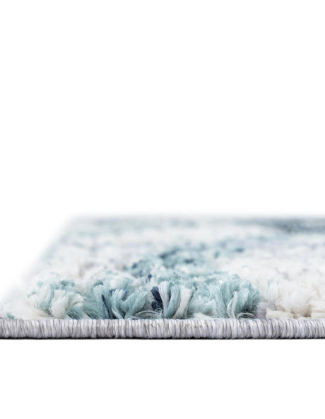 Gray and Ivory 6' 1 x 9' Tucson Rectangle Area Rug 100% Polyester Unique Modern Carpet for Dining Rooms, Living Room, Bedrooms, Office Space for Sale at Rug Engine