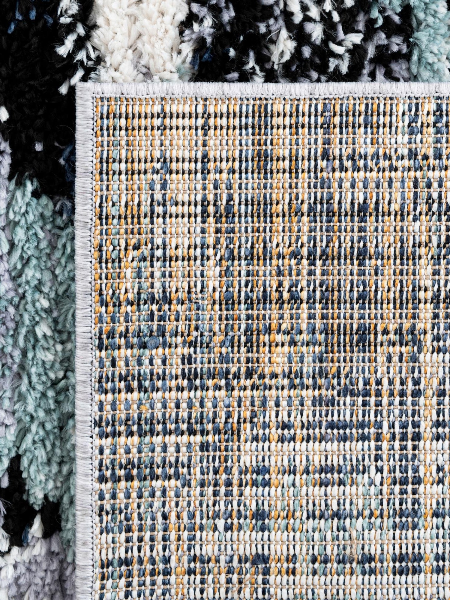 Gray and Ivory 6' 1 x 9' Tucson Rectangle Area Rug 100% Polyester Unique Modern Carpet for Dining Rooms, Living Room, Bedrooms, Office Space for Sale at Rug Engine