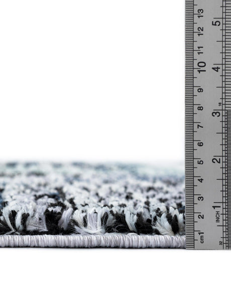 Gray and Ivory 2' x 6' 1 Tucson Runner Area Rug 100% Polyester Unique Modern Carpet for Dining Rooms, Living Room, Bedrooms, Office Space for Sale at Rug Engine