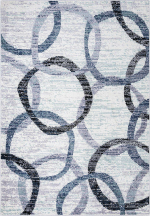 Ivory 10' x 14' 1 Tucson Rectangle Area Rug 100% Polyester Unique Modern Carpet for Dining Rooms, Living Room, Bedrooms, Office Space for Sale at Rug Engine