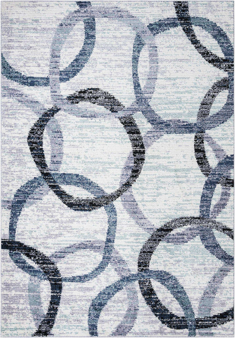 Ivory 10' x 14' 1 Tucson Rectangle Area Rug 100% Polyester Unique Modern Carpet for Dining Rooms, Living Room, Bedrooms, Office Space for Sale at Rug Engine