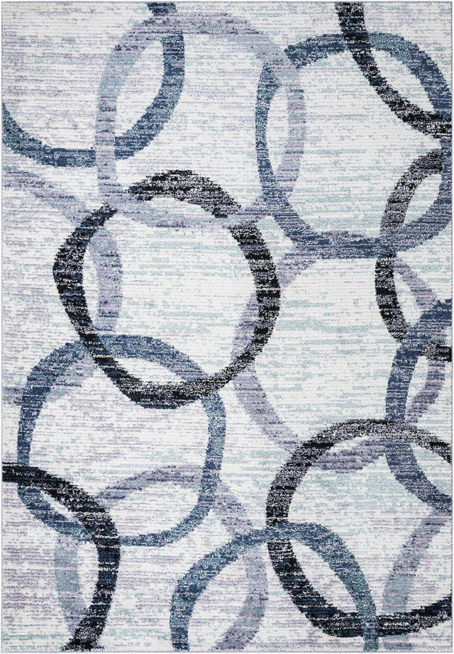 Ivory 10' x 14' 1 Tucson Rectangle Area Rug 100% Polyester Unique Modern Carpet for Dining Rooms, Living Room, Bedrooms, Office Space for Sale at Rug Engine