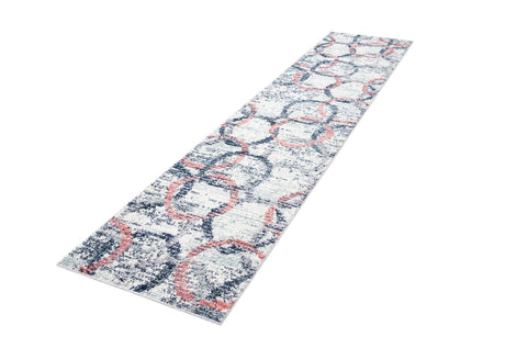 Ivory 2' 7 x 12' Tucson Runner Area Rug 100% Polyester Unique Modern Carpet for Dining Rooms, Living Room, Bedrooms, Office Space for Sale at Rug Engine