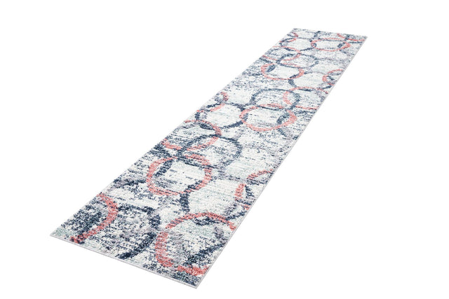 Ivory 2' 7 x 12' Tucson Runner Area Rug 100% Polyester Unique Modern Carpet for Dining Rooms, Living Room, Bedrooms, Office Space for Sale at Rug Engine