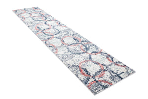 Ivory 2' 7 x 12' Tucson Runner Area Rug 100% Polyester Unique Modern Carpet for Dining Rooms, Living Room, Bedrooms, Office Space for Sale at Rug Engine