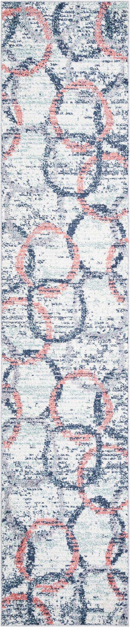 Ivory 2' 7 x 12' Tucson Runner Area Rug 100% Polyester Unique Modern Carpet for Dining Rooms, Living Room, Bedrooms, Office Space for Sale at Rug Engine