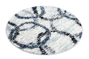 Ivory 3' 1 x 3' 1 Tucson Round Area Rug 100% Polyester Unique Modern Carpet for Dining Rooms, Living Room, Bedrooms, Office Space for Sale at Rug Engine