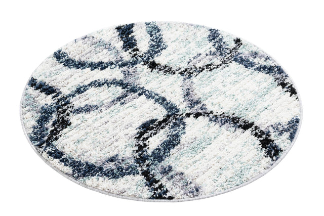 Ivory 3' 1 x 3' 1 Tucson Round Area Rug 100% Polyester Unique Modern Carpet for Dining Rooms, Living Room, Bedrooms, Office Space for Sale at Rug Engine