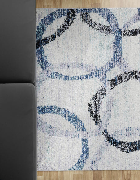 Ivory 10' x 14' 1 Tucson Rectangle Area Rug 100% Polyester Unique Modern Carpet for Dining Rooms, Living Room, Bedrooms, Office Space for Sale at Rug Engine