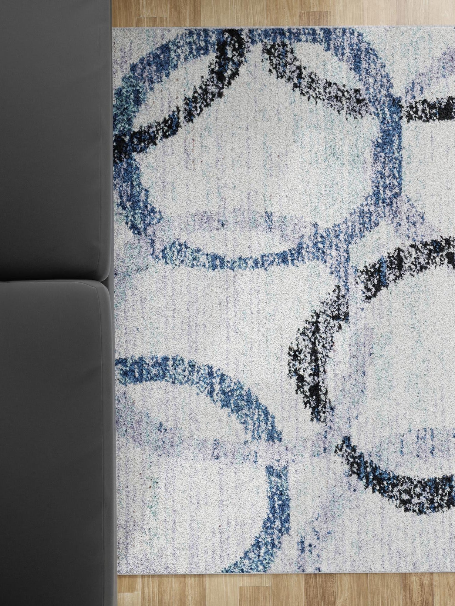 Ivory 9' x 12' Tucson Rectangle Area Rug 100% Polyester Unique Modern Carpet for Dining Rooms, Living Room, Bedrooms, Office Space for Sale at Rug Engine
