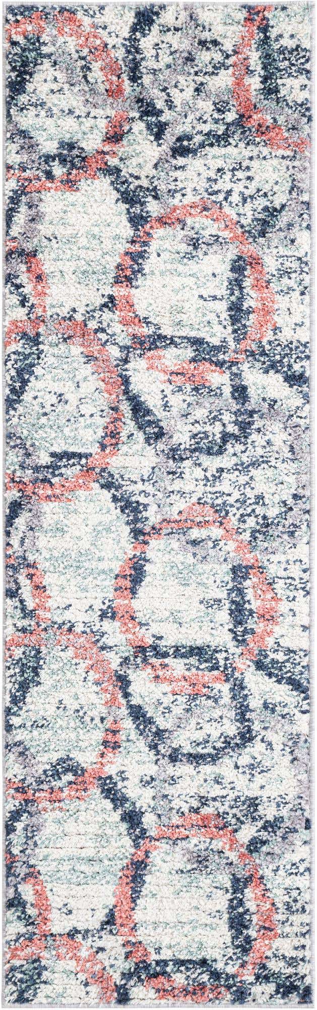 Ivory 2' x 6' 1 Tucson Runner Area Rug 100% Polyester Unique Modern Carpet for Dining Rooms, Living Room, Bedrooms, Office Space for Sale at Rug Engine