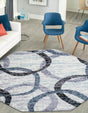 Ivory 7' 1 x 7' 1 Tucson Octagon Area Rug 100% Polyester Unique Modern Carpet for Dining Rooms, Living Room, Bedrooms, Office Space for Sale at Rug Engine