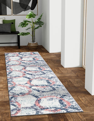 Ivory 2' 7 x 12' Tucson Runner Area Rug 100% Polyester Unique Modern Carpet for Dining Rooms, Living Room, Bedrooms, Office Space for Sale at Rug Engine