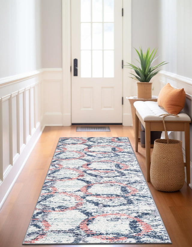 Ivory 2' x 6' 1 Tucson Runner Area Rug 100% Polyester Unique Modern Carpet for Dining Rooms, Living Room, Bedrooms, Office Space for Sale at Rug Engine