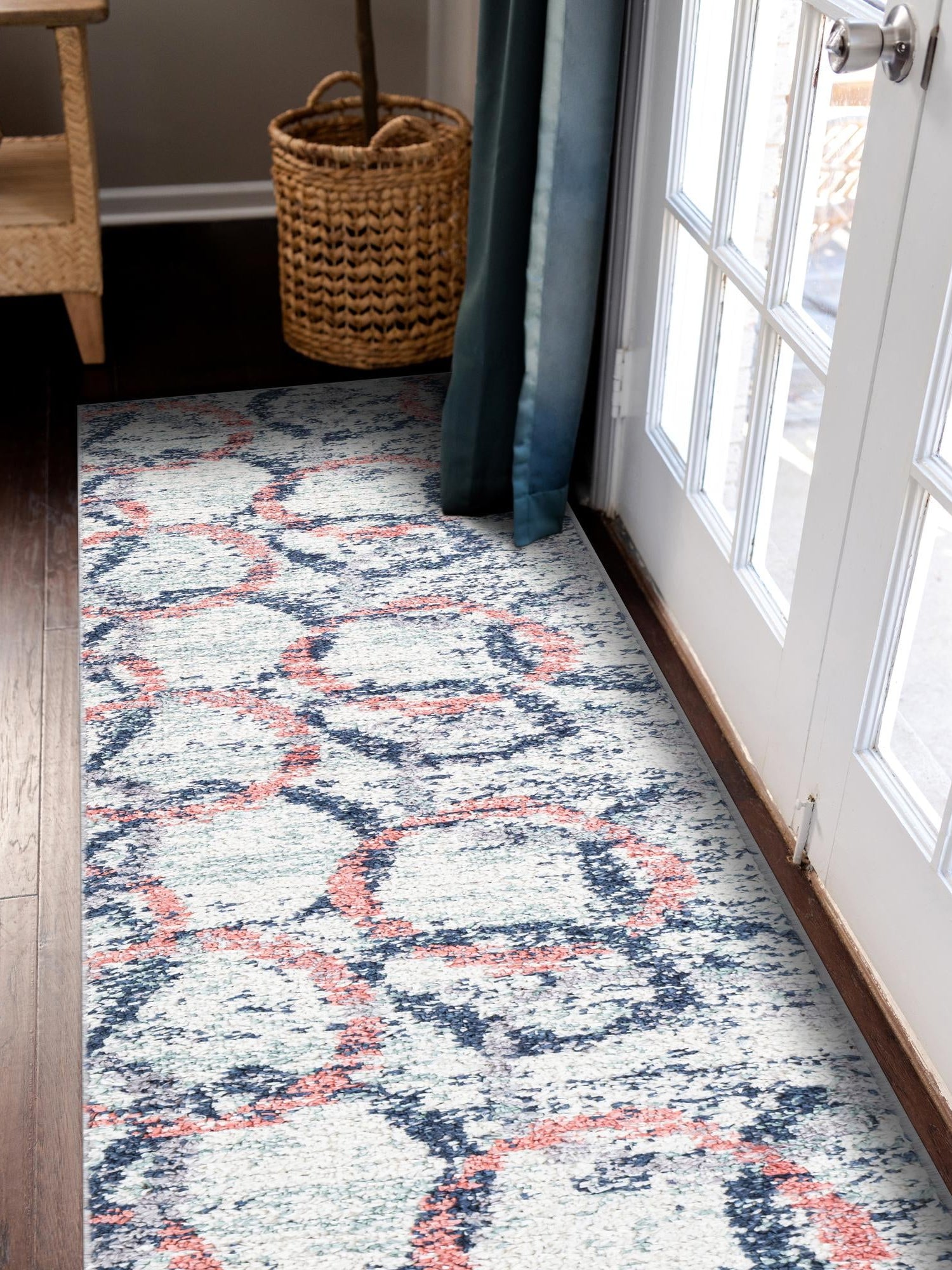 Ivory 2' x 8' Tucson Runner Area Rug 100% Polyester Unique Modern Carpet for Dining Rooms, Living Room, Bedrooms, Office Space for Sale at Rug Engine