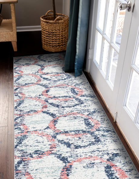 Ivory 2' x 8' Tucson Runner Area Rug 100% Polyester Unique Modern Carpet for Dining Rooms, Living Room, Bedrooms, Office Space for Sale at Rug Engine