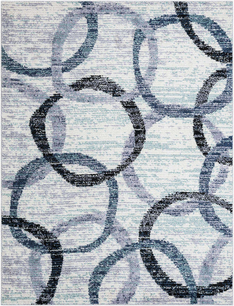 Ivory 7' 10 x 10' Tucson Rectangle Area Rug 100% Polyester Unique Modern Carpet for Dining Rooms, Living Room, Bedrooms, Office Space for Sale at Rug Engine