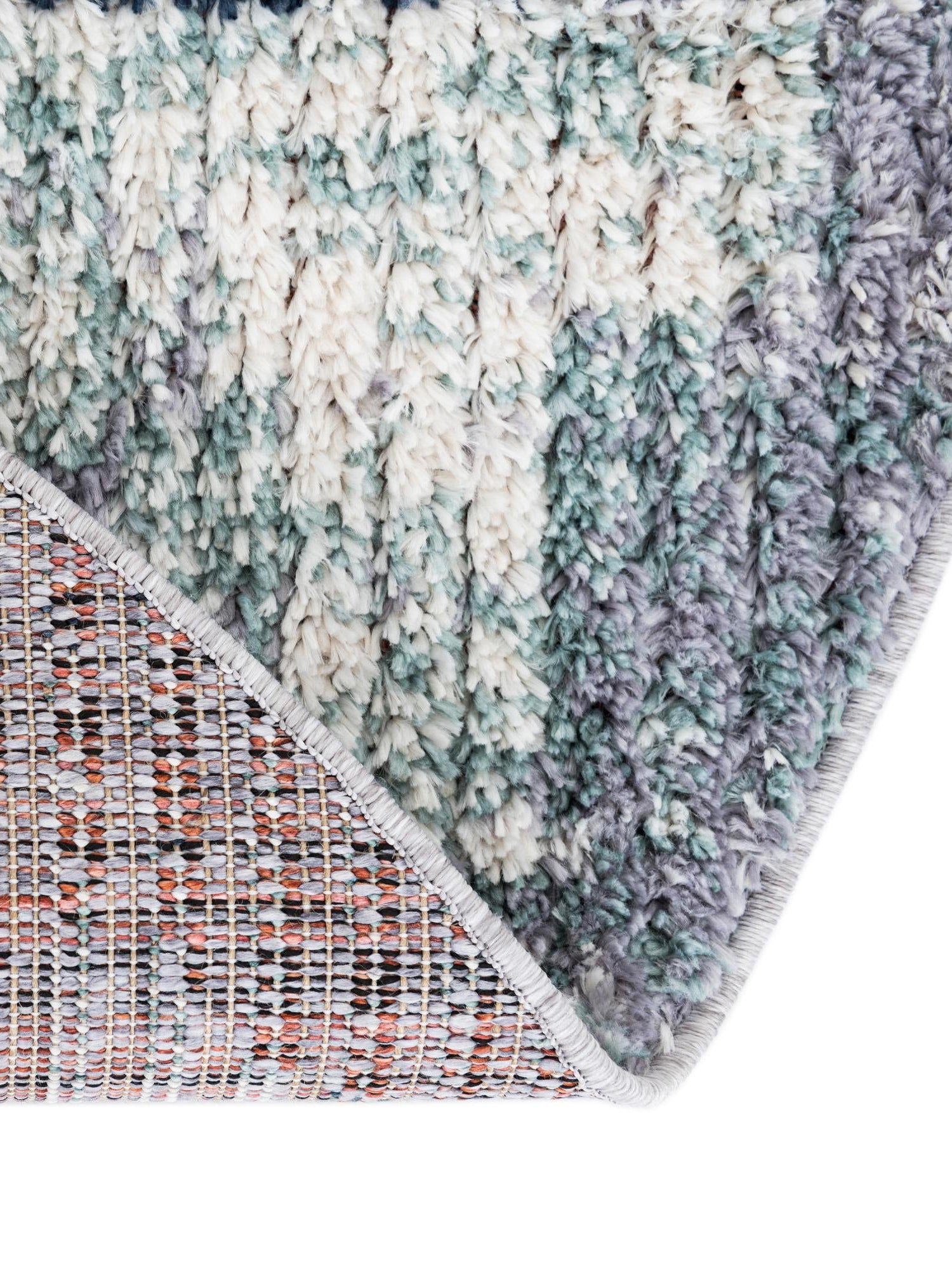 Blue and Gray 3' 1 x 3' 1 Tucson Round Area Rug 100% Polyester Unique Modern Carpet for Dining Rooms, Living Room, Bedrooms, Office Space for Sale at Rug Engine