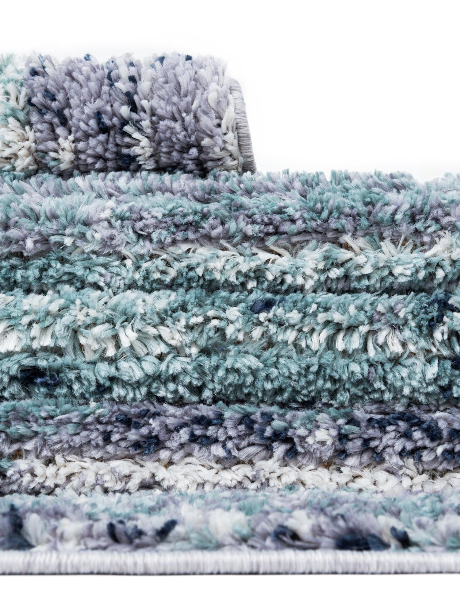 Blue and Gray 5' 3 x 5' 3 Tucson Round Area Rug 100% Polyester Unique Modern Carpet for Dining Rooms, Living Room, Bedrooms, Office Space for Sale at Rug Engine
