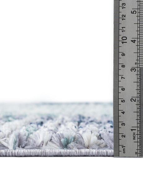 Blue and Gray 10' x 14' 1 Tucson Rectangle Area Rug 100% Polyester Unique Modern Carpet for Dining Rooms, Living Room, Bedrooms, Office Space for Sale at Rug Engine