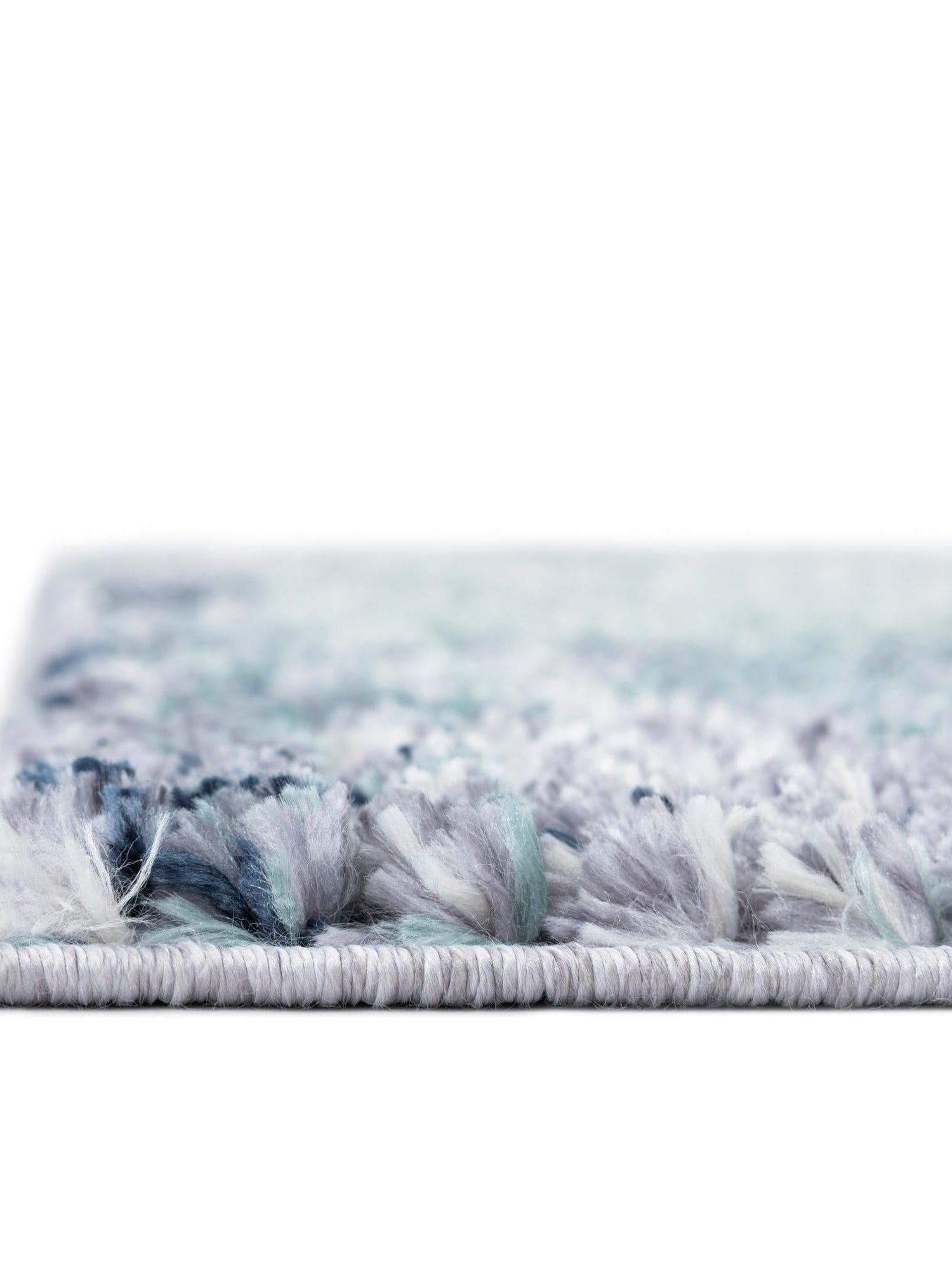 Blue and Gray 4' 1 x 6' 1 Tucson Rectangle Area Rug 100% Polyester Unique Modern Carpet for Dining Rooms, Living Room, Bedrooms, Office Space for Sale at Rug Engine
