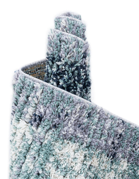 Blue and Gray 2' x 3' 1 Tucson Rectangle Area Rug 100% Polyester Unique Modern Carpet for Dining Rooms, Living Room, Bedrooms, Office Space for Sale at Rug Engine