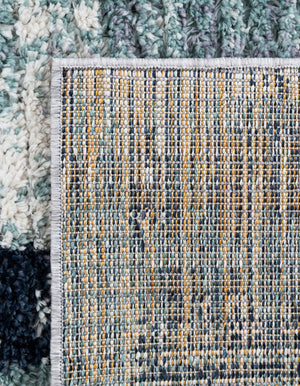 Blue and Gray 6' 1 x 6' 1 Tucson Square Area Rug 100% Polyester Unique Modern Carpet for Dining Rooms, Living Room, Bedrooms, Office Space for Sale at Rug Engine