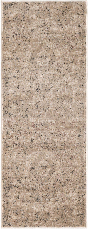 Beige 2' x 5' 3 Portland Runner Area Rug 85% Polypropylene & 15% Polyester Vintage Distressed Traditional Carpet for Home Decor for Sale at Rug Engine