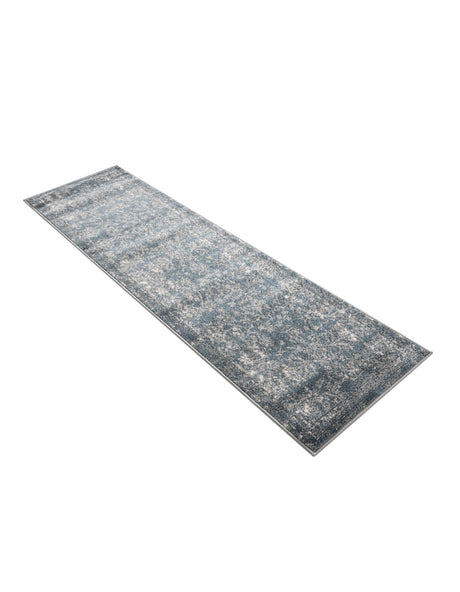Blue 2' x 7' 1 Portland Runner Area Rug 85% Polypropylene & 15% Polyester Vintage Distressed Traditional Carpet for Home Decor for Sale at Rug Engine