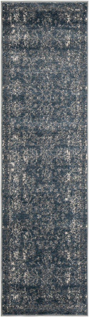 Blue 2' x 7' 1 Portland Runner Area Rug 85% Polypropylene & 15% Polyester Vintage Distressed Traditional Carpet for Home Decor for Sale at Rug Engine