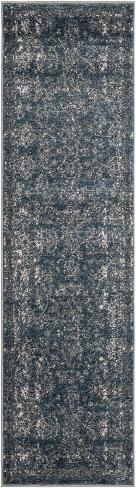Blue 2' x 7' 1 Portland Runner Area Rug 85% Polypropylene & 15% Polyester Vintage Distressed Traditional Carpet for Home Decor for Sale at Rug Engine