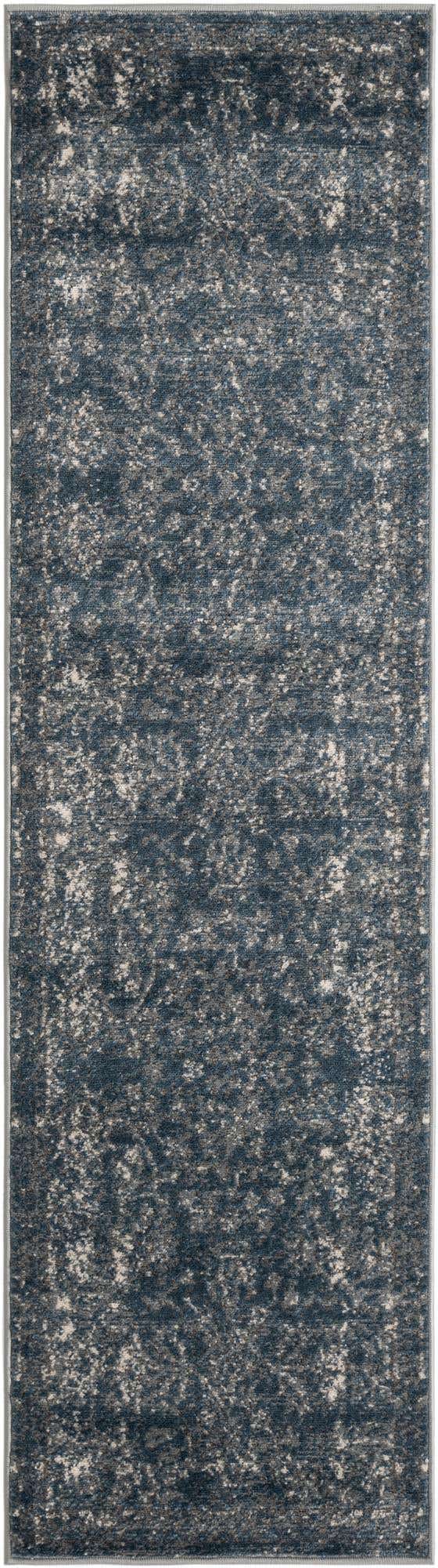 Blue 2' x 7' 1 Portland Runner Area Rug 85% Polypropylene & 15% Polyester Vintage Distressed Traditional Carpet for Home Decor for Sale at Rug Engine